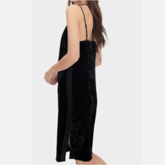 NWT Splendid Slip Cami Dress Crushed Velvet Black - Picture 3 of 13